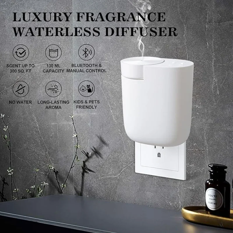 Plug-In Diffuser with Timer Control Scent Intensity Button Bluetooth APP Connectivity Waterless  Diffuser for Home, Hotel,Office