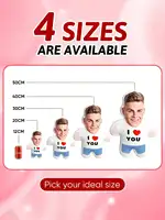 Custom Face Body Shape Pillow Personalized Photo Cushion with Face for Him Boyfriend Husband Gift Valentine Birthday Anniversary 6