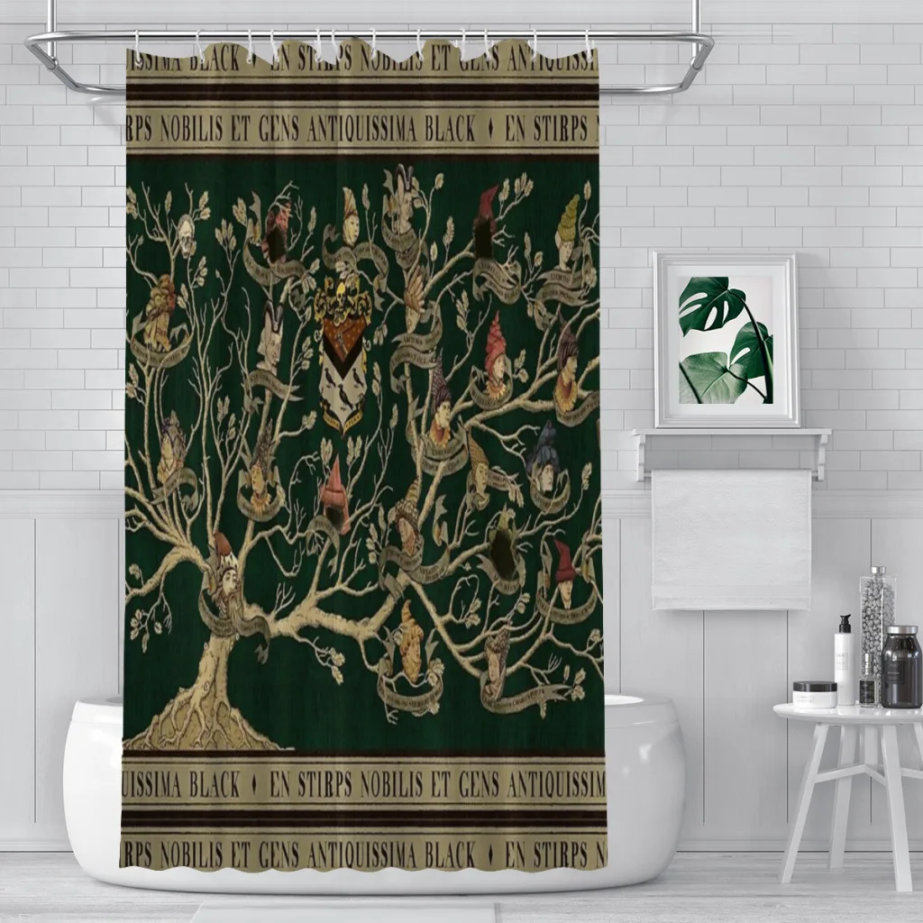 

Noble House of Black Family Tree Shower Curtain Bathroom Decoration Shower Curtain Birthday Gift