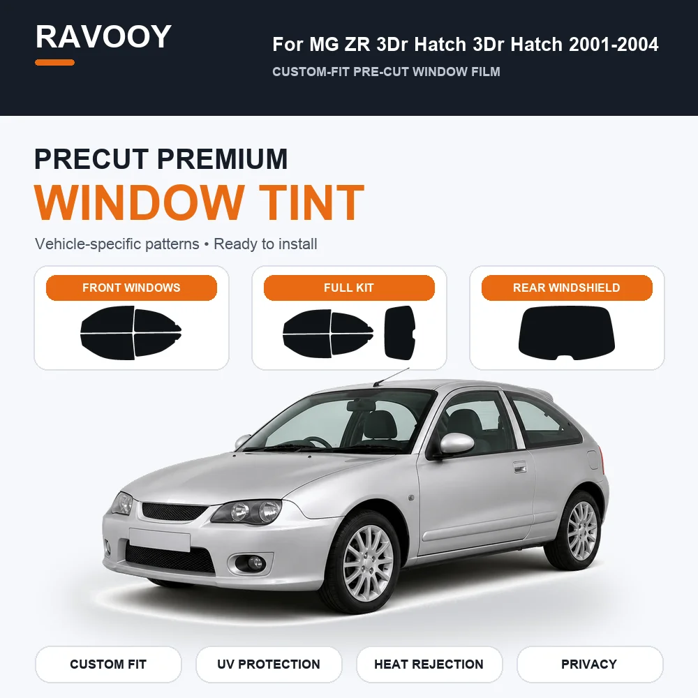 premium-precut-window-tint-kit-front-rear-windows-rear-windshield-for-mg-zr-3dr-hatch-3dr-hatch-2001-2004-nano-ceramic-film