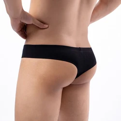 Men Sexy U Convex Pouch T-Back Underpants Cotton Comfortable Thong Briefs Breathable Panties High Stretch Lingerie Underwear