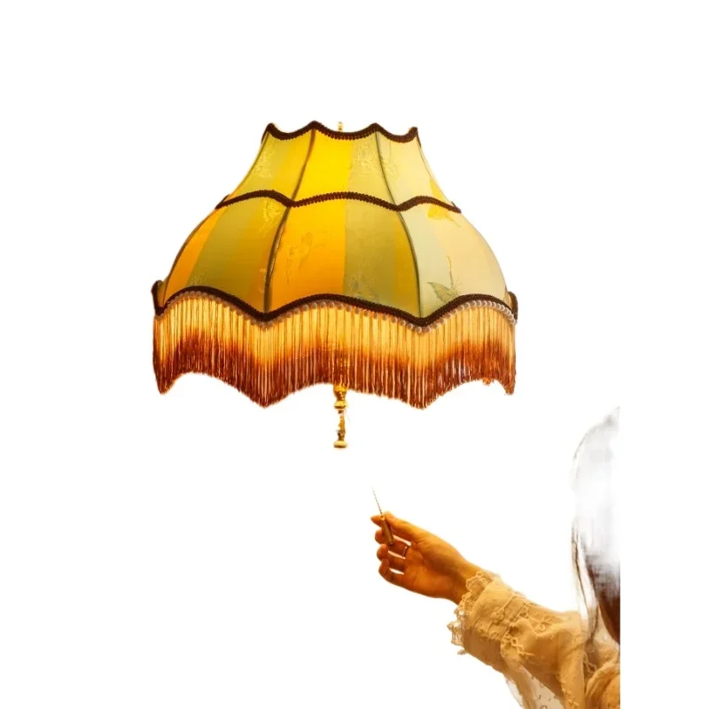 

New Chinese style living room bedroom bedside atmosphere fabric table lamp floor lamp