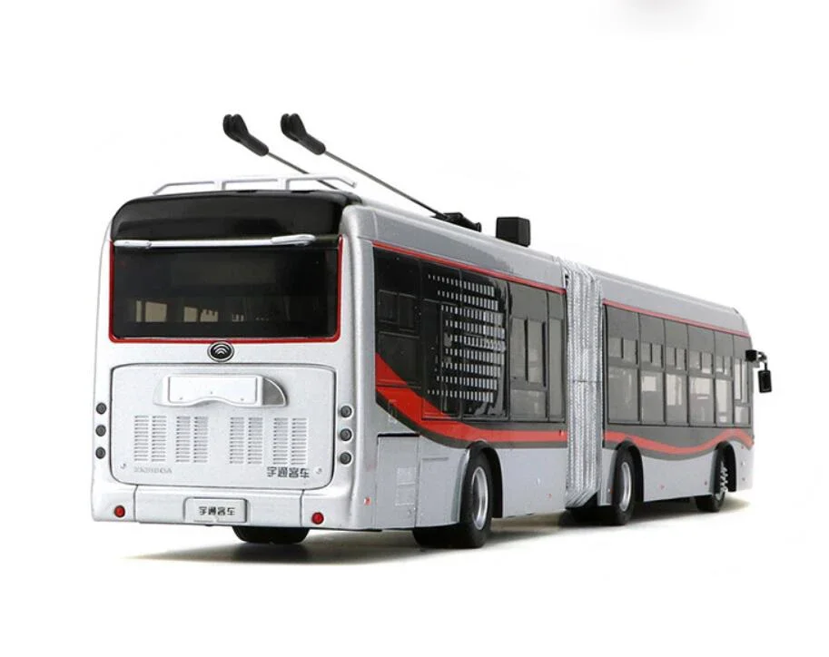 1/42 For YuTong Bus ZK5180A City Bus Trolleybus Articulated Diecast Metal Car Model Toys Boy Girl Gift Collection Metal,Plastic