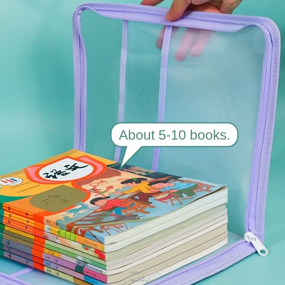 Tas File PVC Baru Tas Bimbingan Multilapis A4 Tas Dokumen Tebal Transparan Perlengkapan Kantor Sekolah