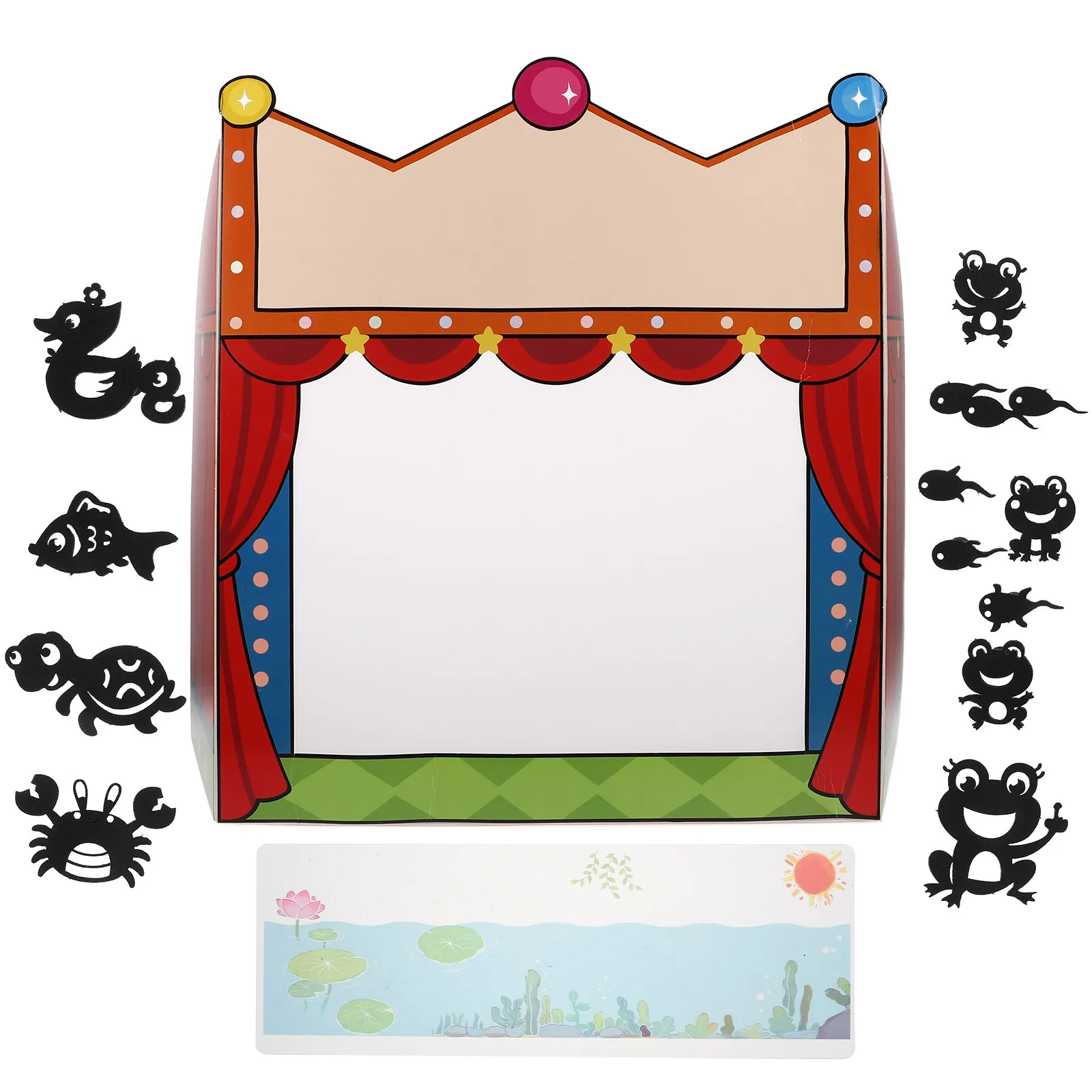 1Set Shadow Puppet Theater Kit DIY Puppet Making Set for Children Science Project Light and Shadows Experiment Handmade Craft
