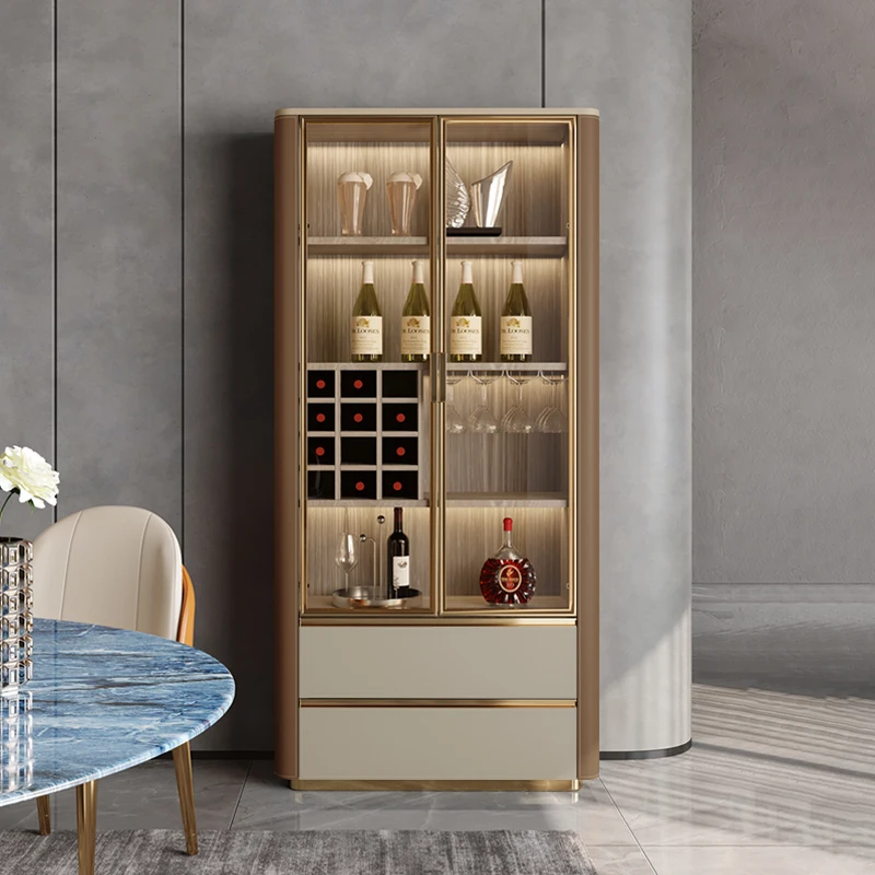 

Luxury wine cabinet Modern living room Household wall display cabinet High grade glass door Wine cabinet Locker