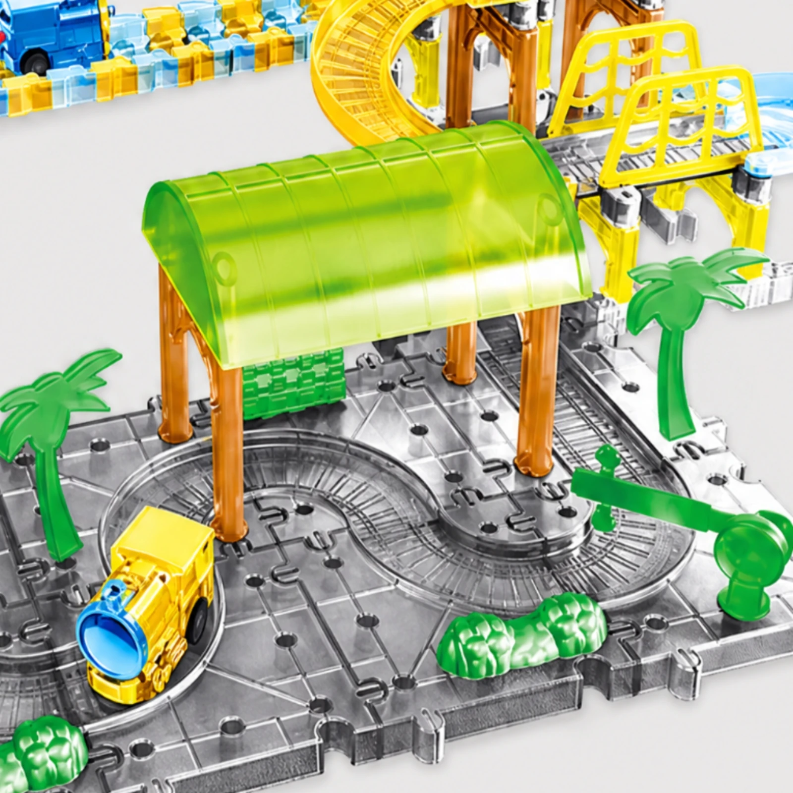 Electric Track-Train Construction Toy Child-Friendly DIY Electric Train Set with Track Railway Kit with Accessories Long-Lasting