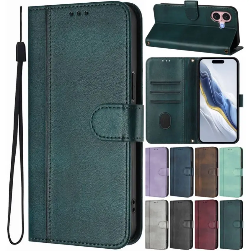 Vintage Case For Samsung Galaxy A11 A22S A23 A24 A12 A13 A14 A15 A16 A20 A20E A21S A22 5G Men Wallet Card Cash Slots Phone Cover