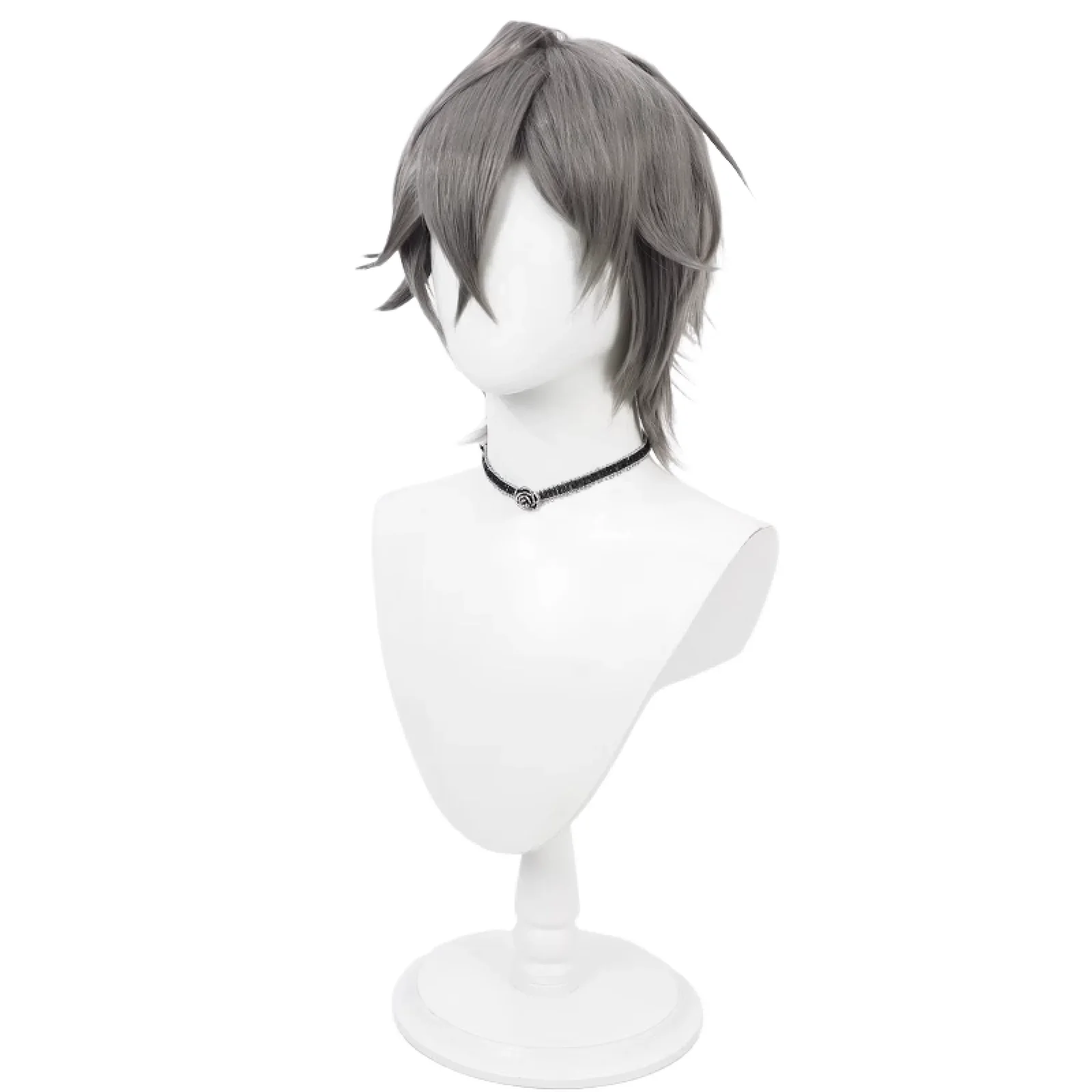 Anime Wise Cosplay Accessoire Hittebestendig Grijs Krullend Kort Haar voor Vrouwen Mannen met Pruik Netto