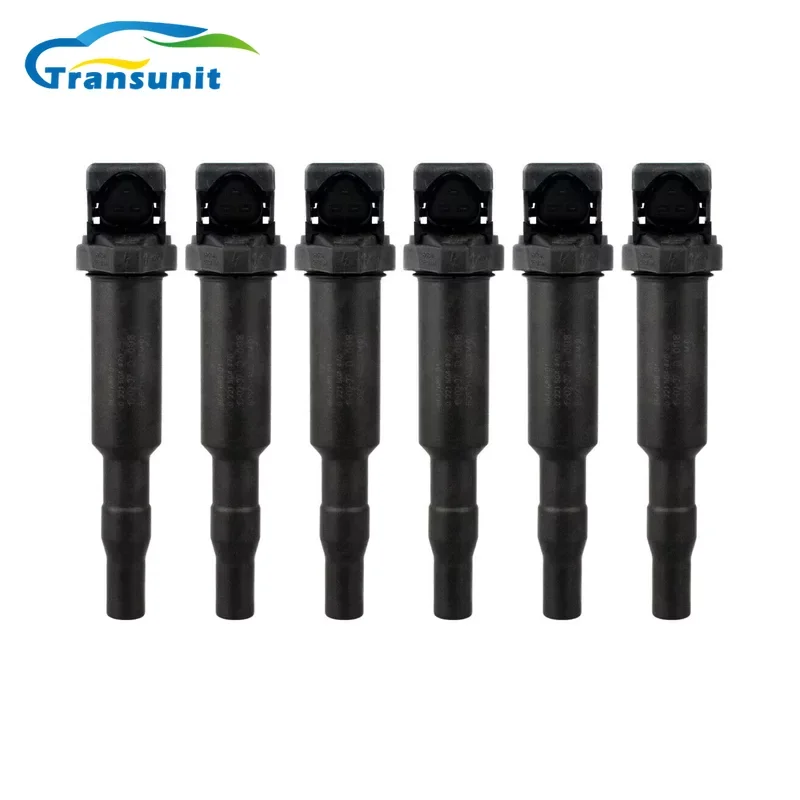 6 PCS Ignition Coils For Bosch 0221504470 FIT BMW 12138616153 325 530 535 X3 12138616153 12137594596 12137571643 C1795 C1826