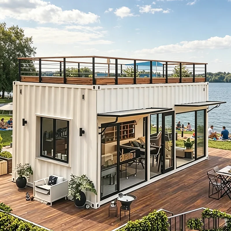 Custom Prefabricated 40Ft 30Ft 20Ft Modern Container Expandable House Two Bedroom Prefab Outdoor Home Casa Modular
