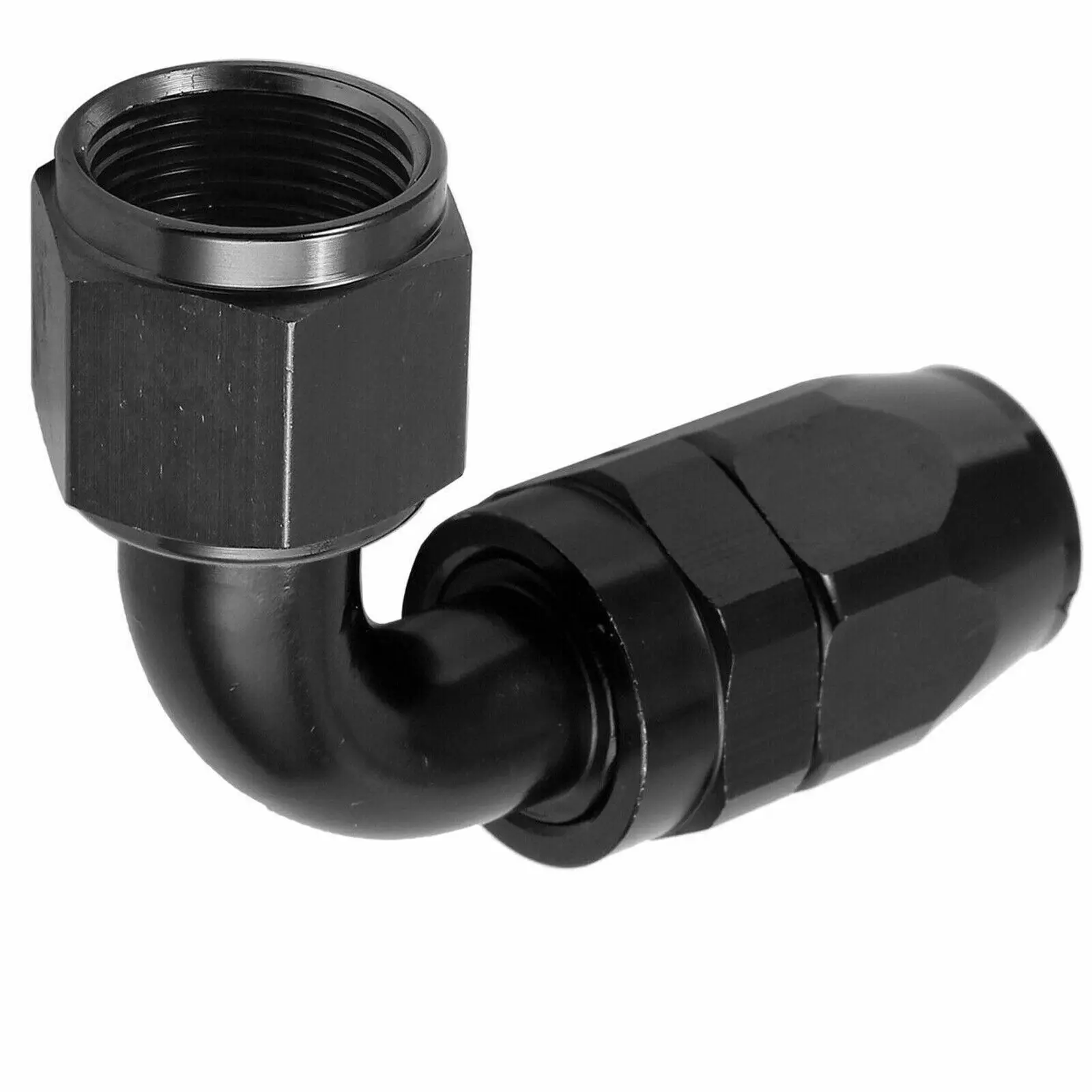 For An -6 An6 (6an Jic) 90 Degree Fastflow Stealth Black Hose Fitting Automobiles Parts Accessories