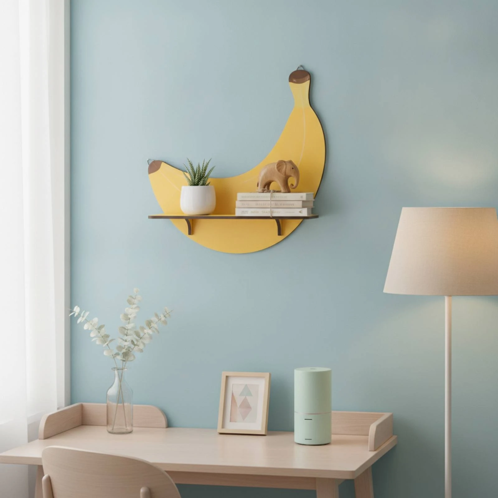 

Wooden Wall Shelf Space-Saving Wall Shelf with Ledge Hanging Display Ledge Easy to Install Shelves Rustic for Bedroom, Entryway