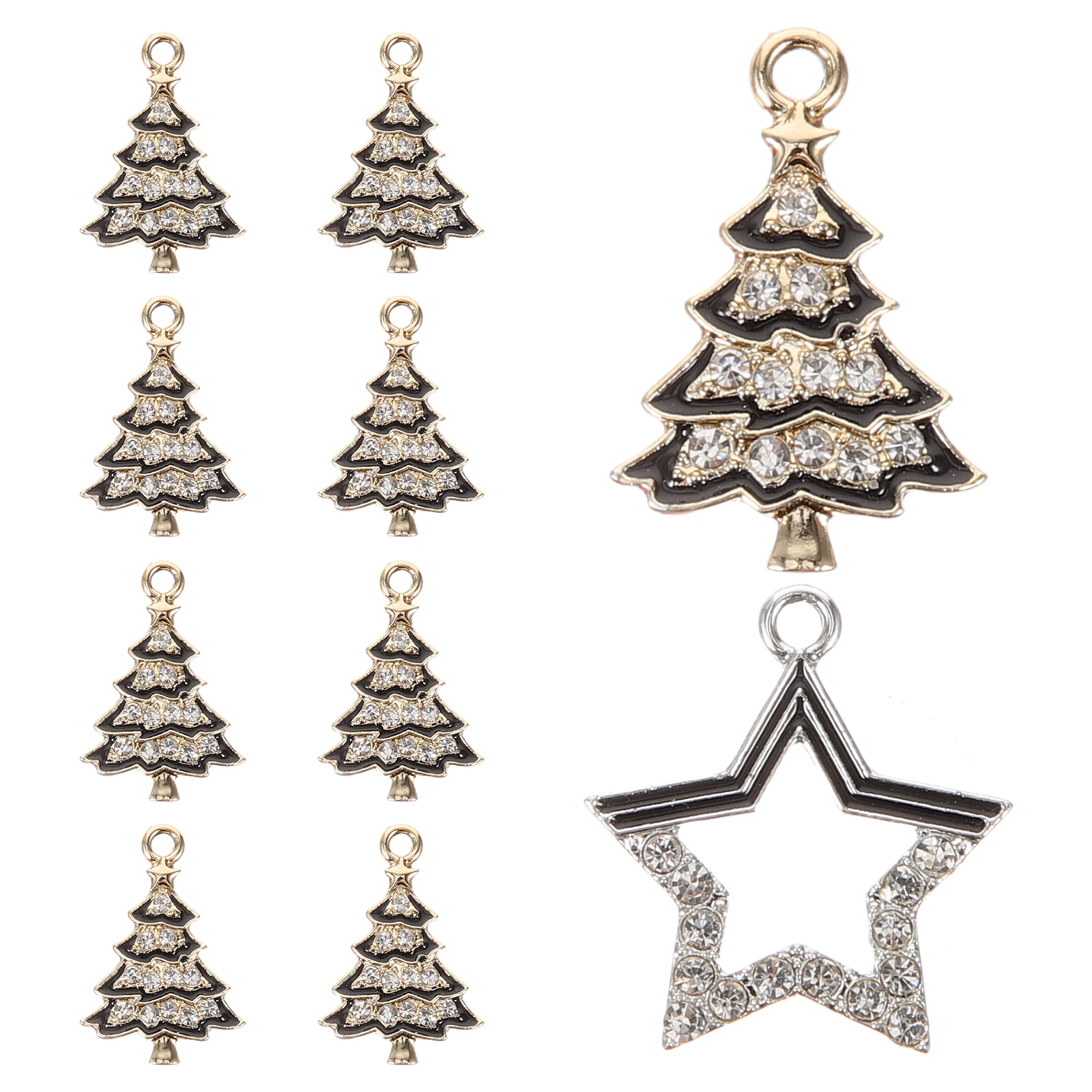 

10 Pcs Christmas Tree Charms Pendant Bracelet Making Metal Jewelry Accessories for DIY Craft Gifts Cute Bracelet charms