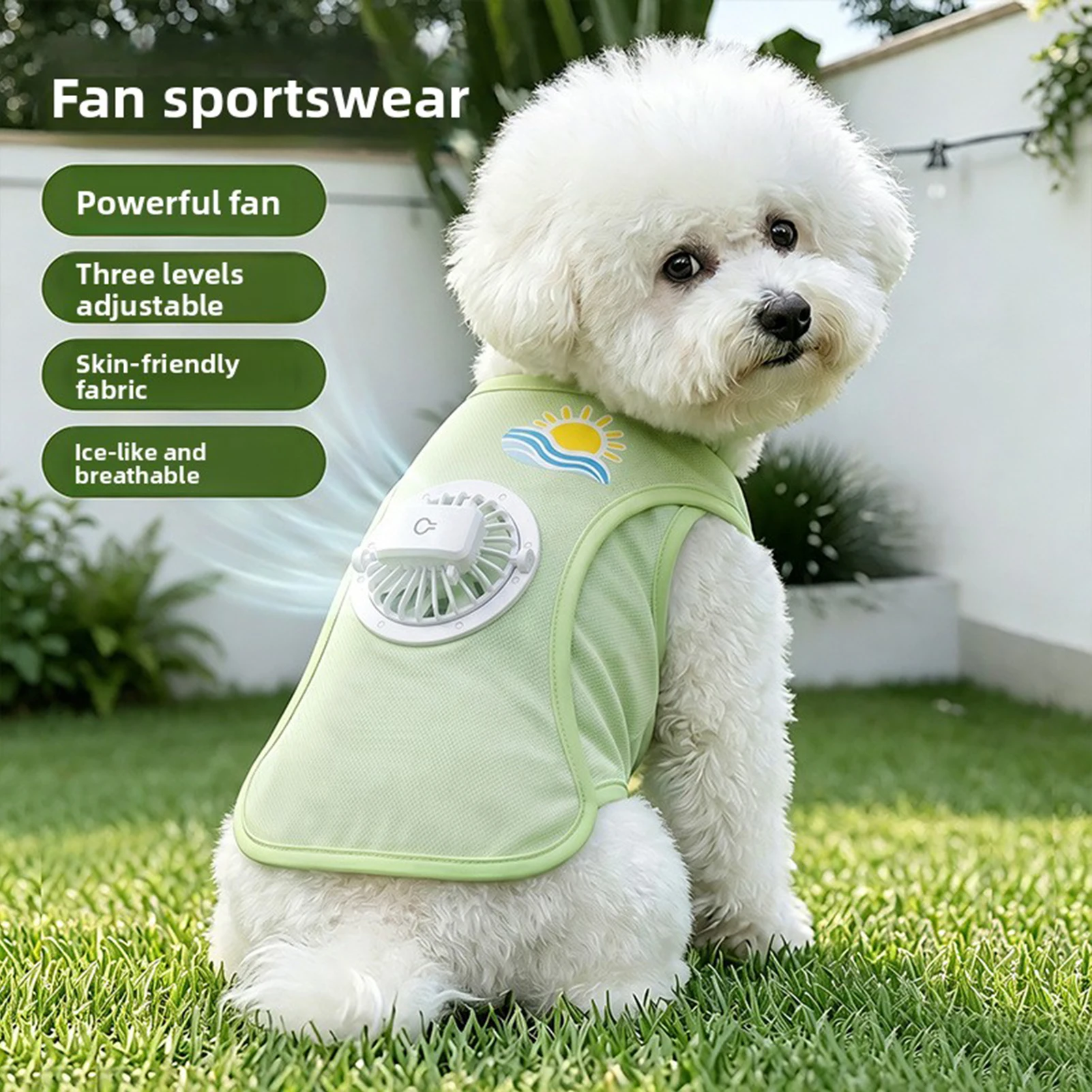 Dog Summer Cooling Vest With Fan 3 Speed Pet Outfit Overheating Relief For Dogs For Small Medium Large Pets Indoor Outdoor