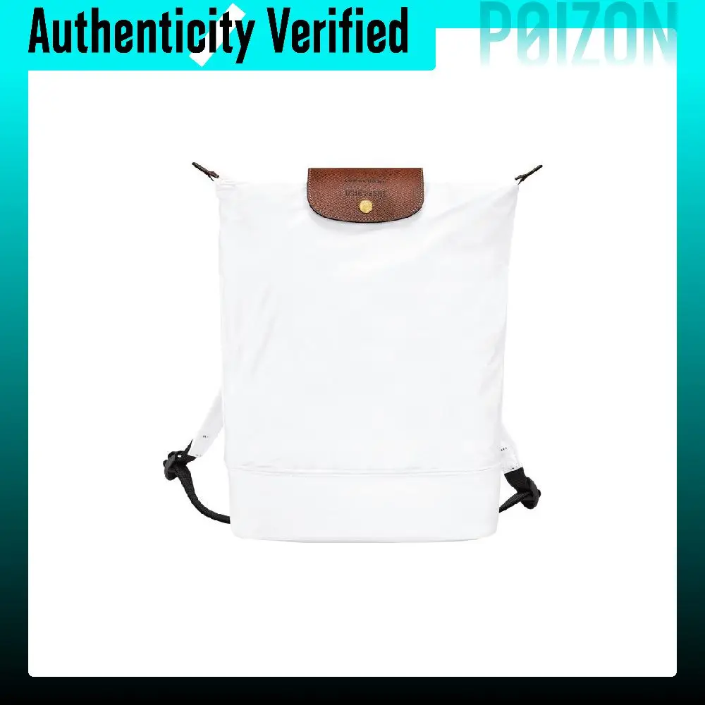 LONGCHAMP D'HEYGERE Collaboration Snap And Zip Closure Polyester Backpack Backpacks Women's White 10181SD3007