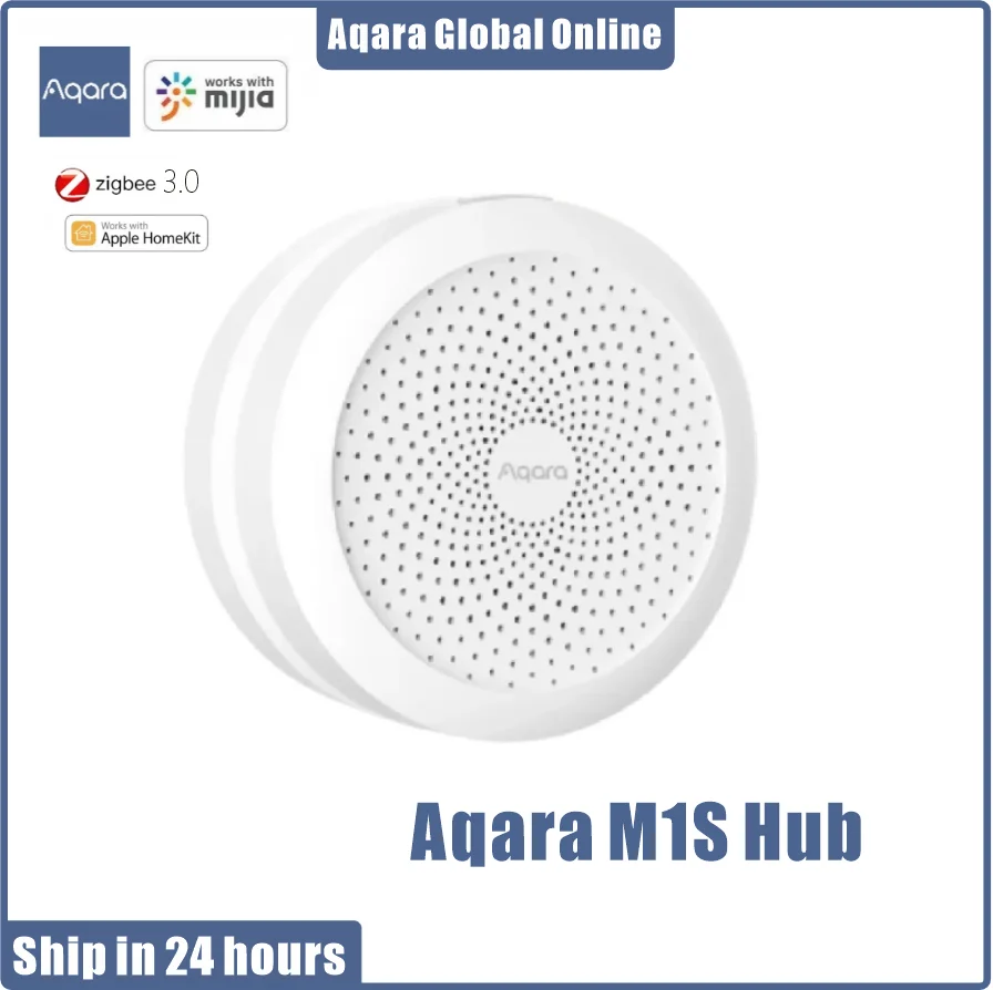 

2022 Aqara M1S Hub Gateway with RGB Led Night Light Zigbee 3.0 Siri Voice APP Remote Control Home Work Mijia APP HomeKit