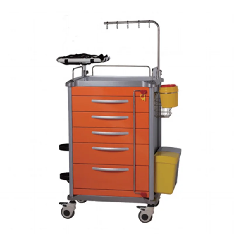 Aluminum 5-drawer emergency anti-lock braking system trolley single-use sealed lock accepts customization