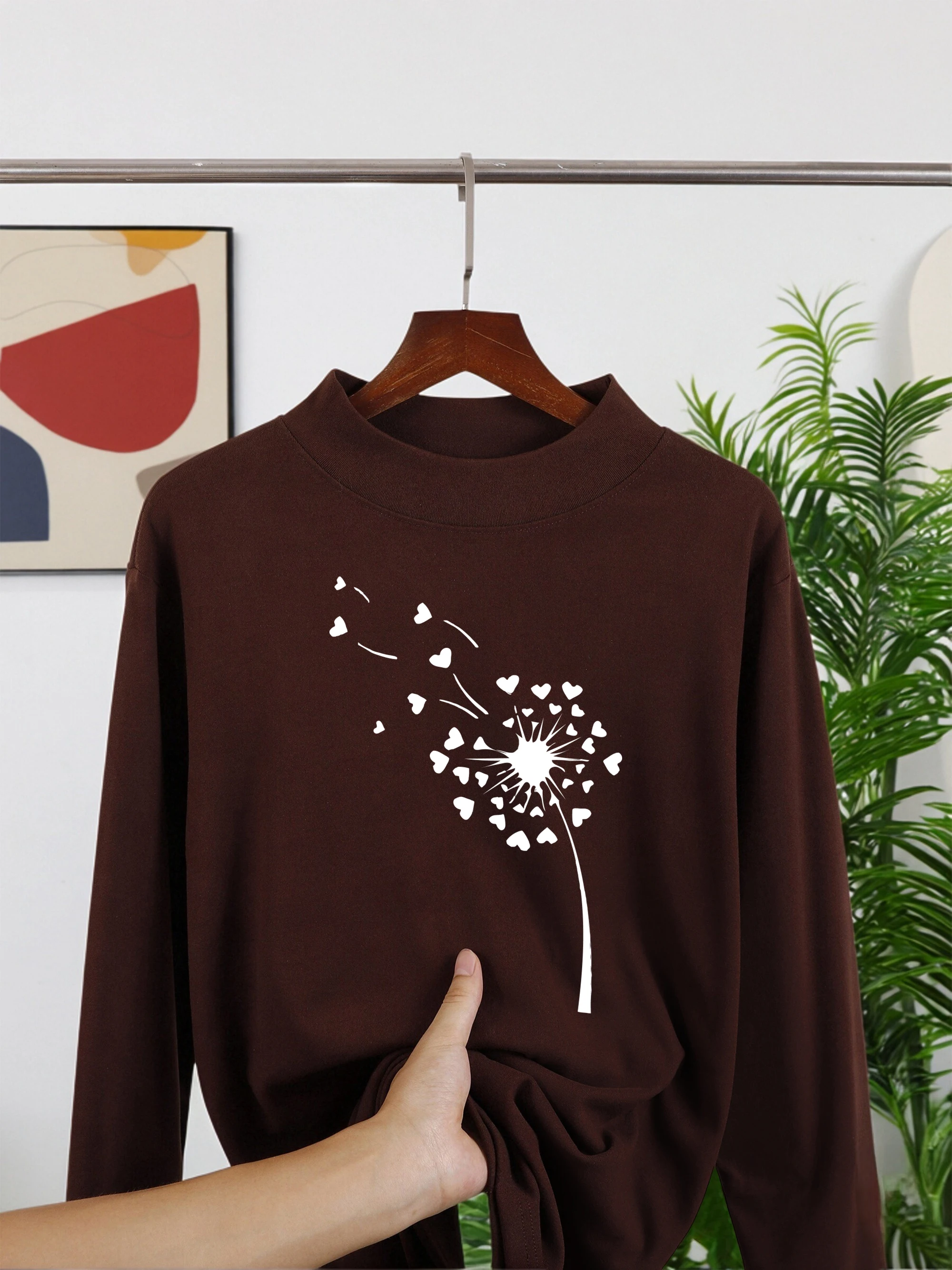 サンタお気に入りナースプリント女性ベーシックシャツファッション秋長袖ハーフハイネックカジュアルトップヒップホップフリースストリートウェア