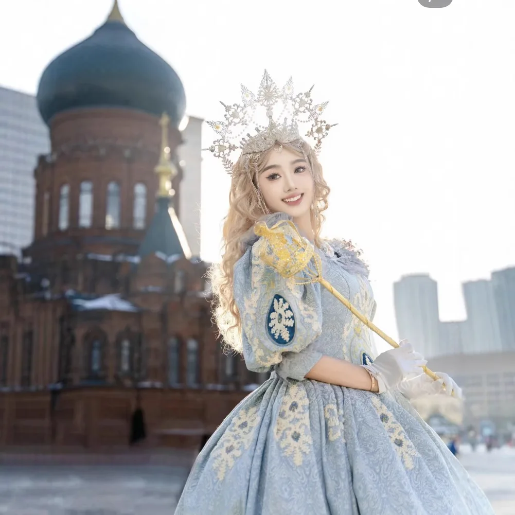 유럽 ​​중세 복고풍 코트 빅토리아 프랑스 귀족 공주 롱 드레스 패션쇼 사진 촬영 졸업 파티 드레스