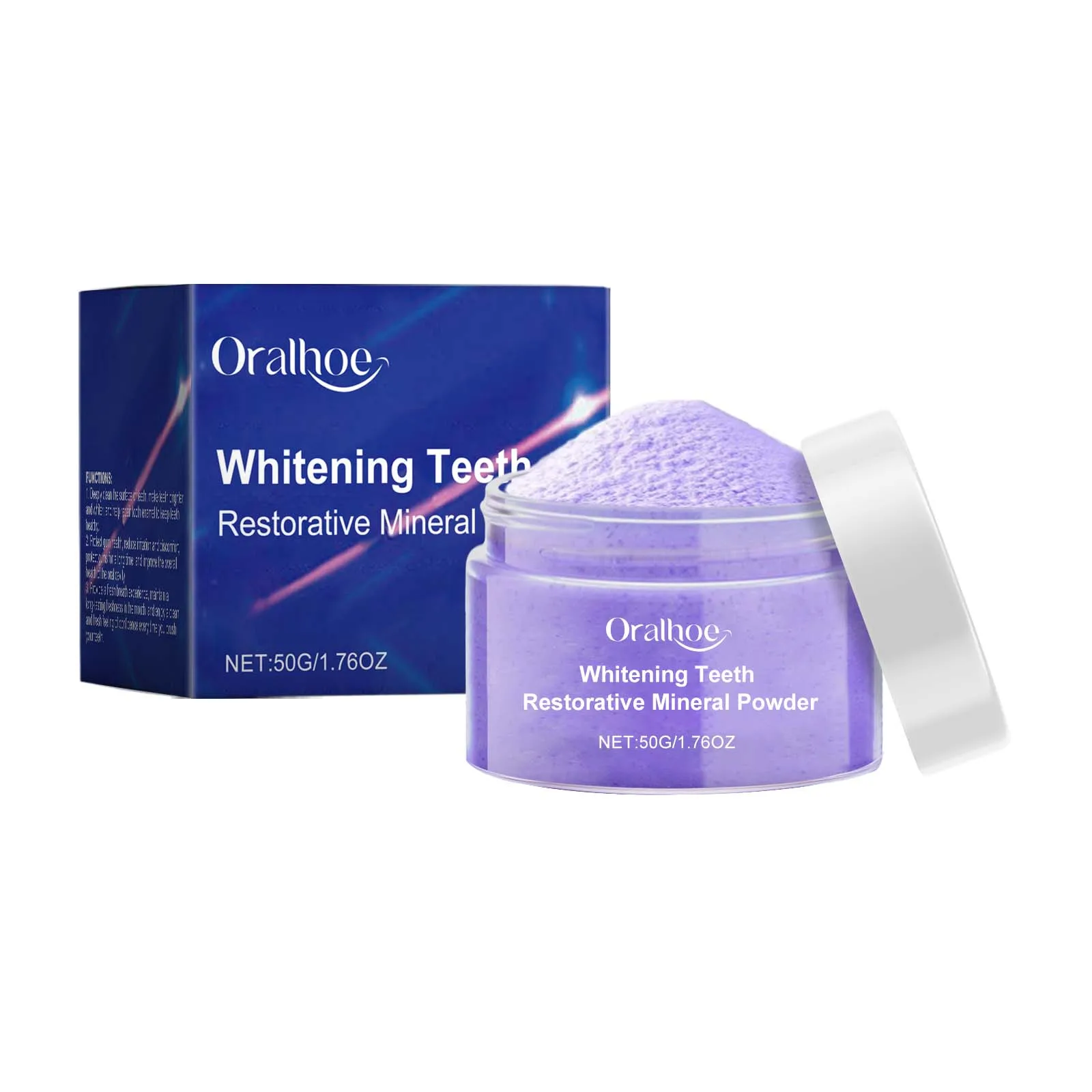 Purple Teeth Whitening Products Toothpaste No Sensitivity Stain Removal Concealer Whitener Mint Flavor Tooth Brightening Powder