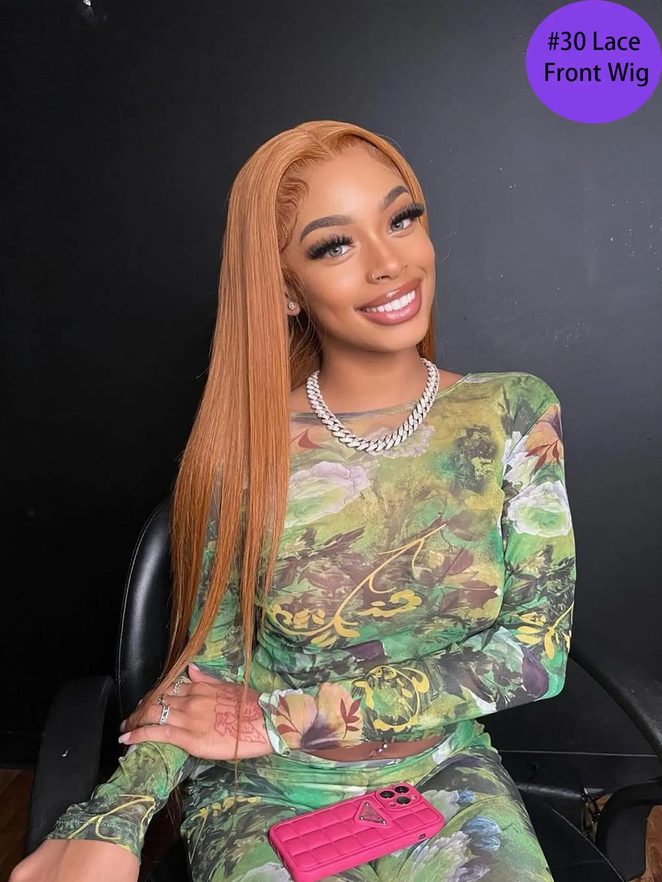 

Ginger Blonde Bone Straight 13X6 Transparent Lace Front Human Hair Wig Pre Plucked Brazilian Honey Brown Lace Frontal Wigs 180%