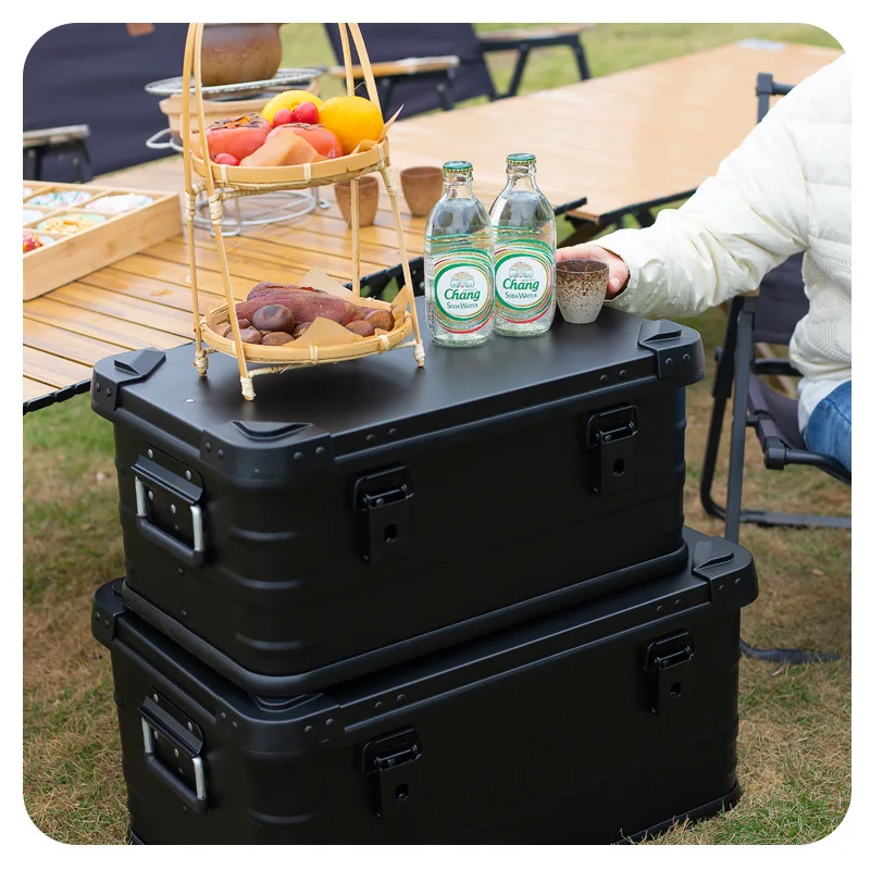 

Outdoor camping storage box Instrument storage box Waterproof and moisture-proof magnesium aluminum alloy box Metal home storage