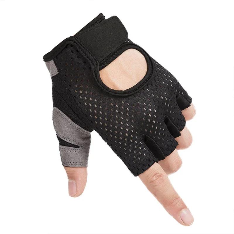 Summer Gym Sports Bicycle Gloves Half Finger Cycling Gloves for Men Women Shockproof Breathable Outdoor Riding  Bike Gloves
