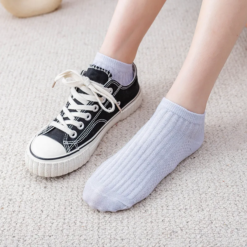 Summer Ankle Socks Ladies Invisible Socks and Ankle Short Mesh Socks Women Thin Cotton Breathable Socks Boat Socks