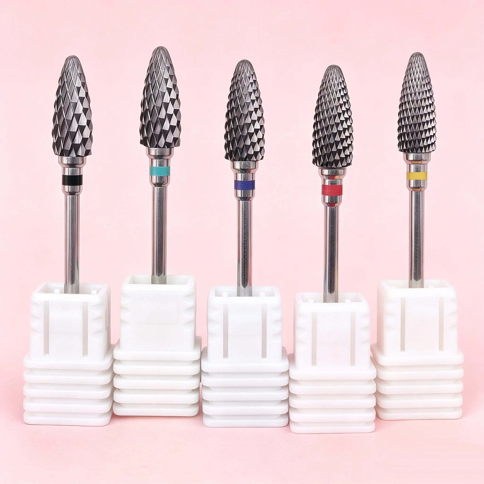 1PC black nail drill bit with 3/32 inch shank, suitable for quick nail polishing and nail gel removal, safe and odorless.