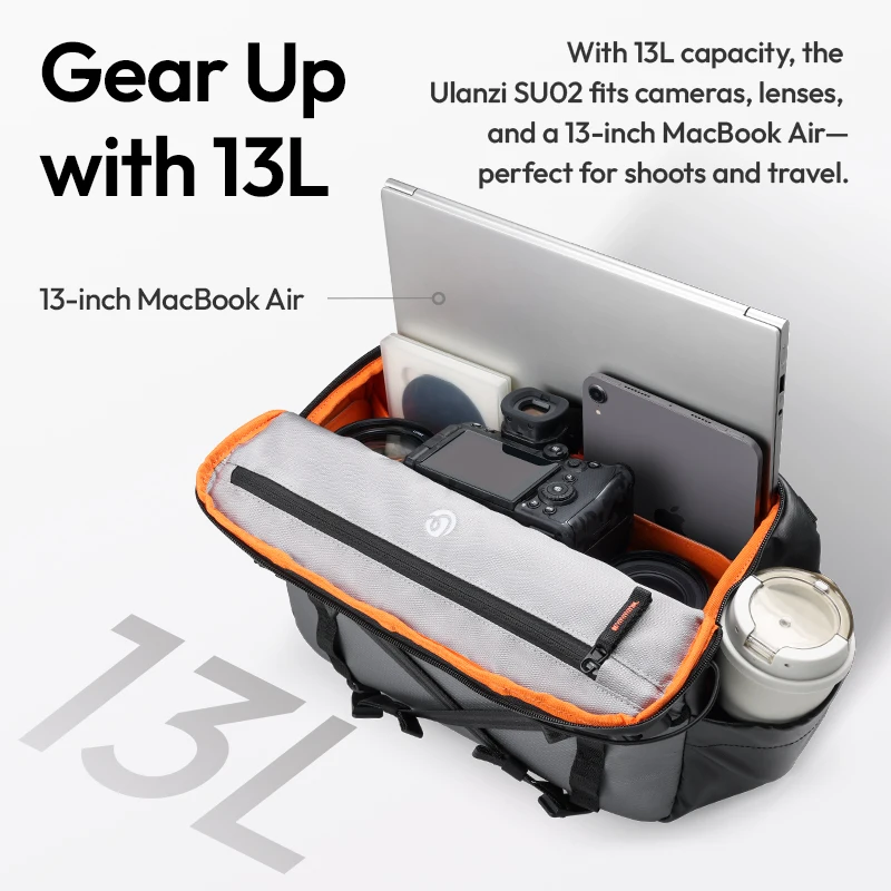 Ulanzi SU02 13L сумка через плечо для камеры сумка-слинг для камеры уличная дорожная сумка для фотосъемки защитный чехол для камеры Canon Sony Nikon