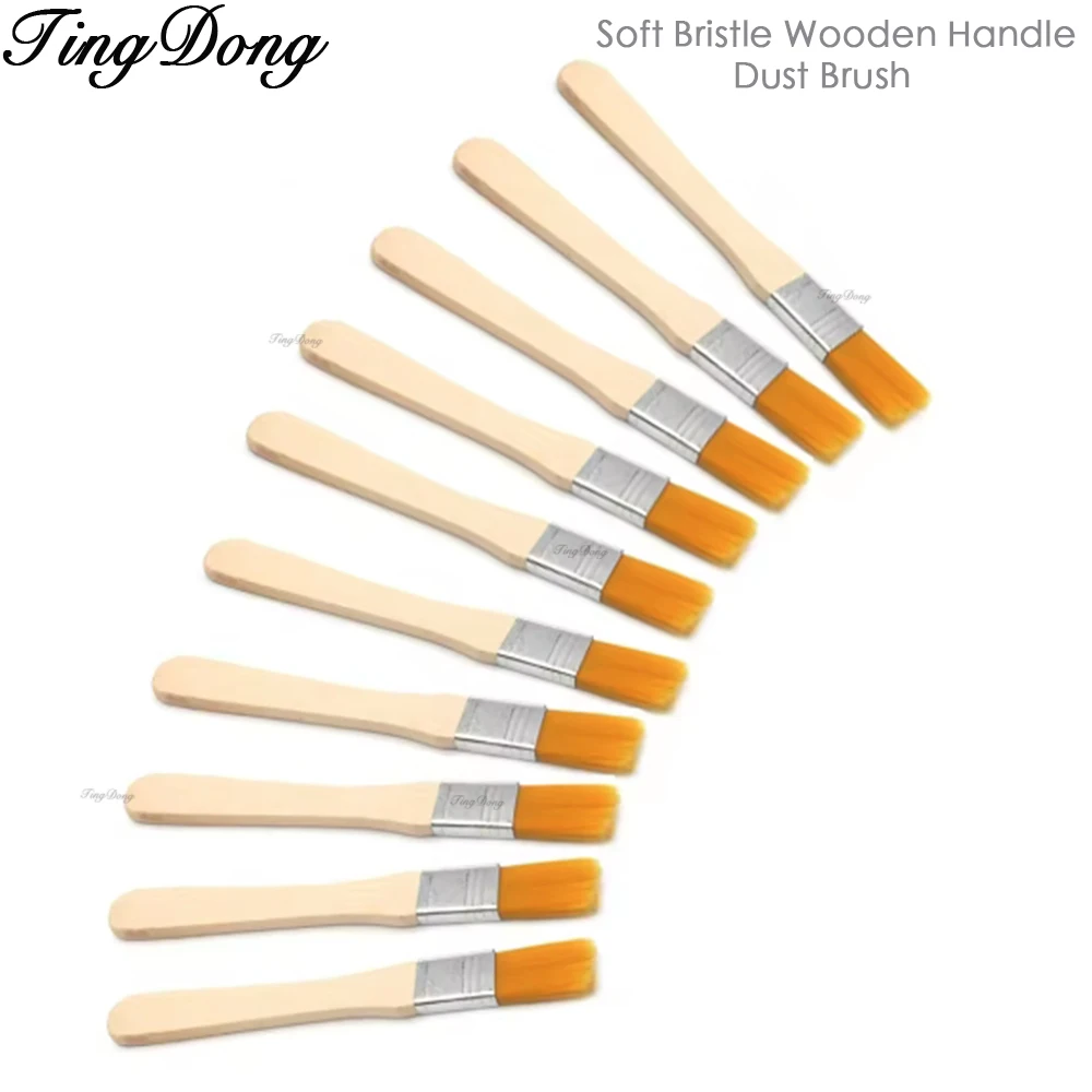 1-20PCS Soft Bristle Wooden Handle Dust Brush Circuit Board Cleaning Brush For Electrical Equipment Maintenance Repair Tool