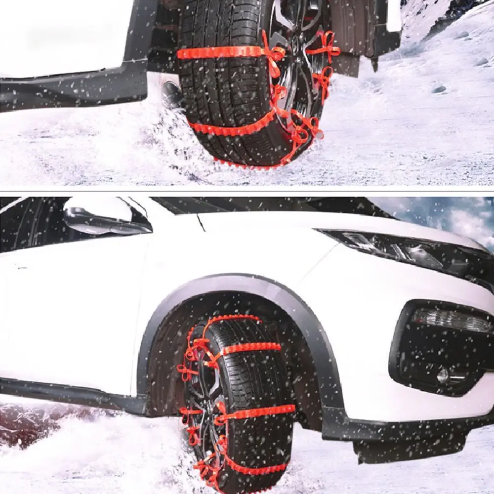 30 Uds. Cadenas de neumáticos de coche Red Bad Terrain ruedas antideslizantes accesorios de coche nieve invierno neumático cadena antideslizante Auto