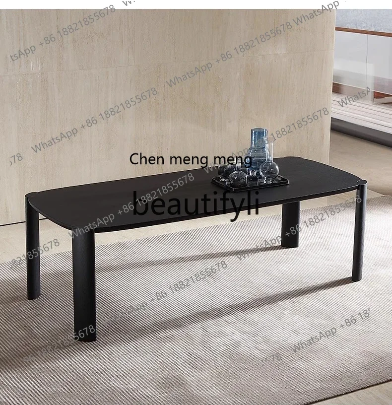 

X FH Italian Minimalist Home Solid Wood Long Dining Table Modern Simple Small Apartment Dining Table