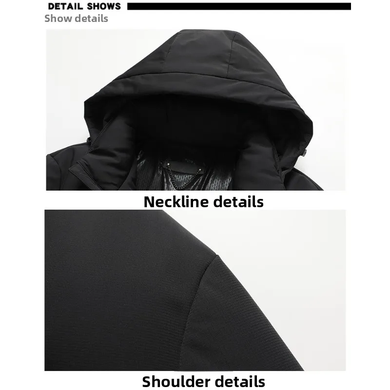 เสื้อแจ็คเก็ตบุผ้าฝ้ายหนาสีพื้นสำหรับผู้ชาย มีฮู้ด สไตล์ลำลอง แฟชั่น สำหรับฤดูหนาว ทรงหลวม สั้น เหมาะสำหรับกิจกรรมกลางแจ้ง