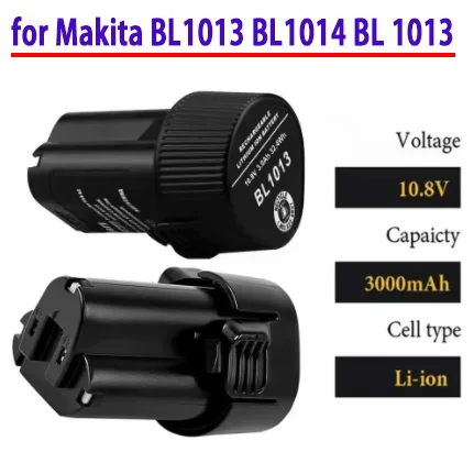 

100% Original 10.8V 3.0Ah Real Capacity Li-ion Battery for Makita BL1013 BL1014 BL 1013 BL 1014 LCT203W 194550-6 194551-4