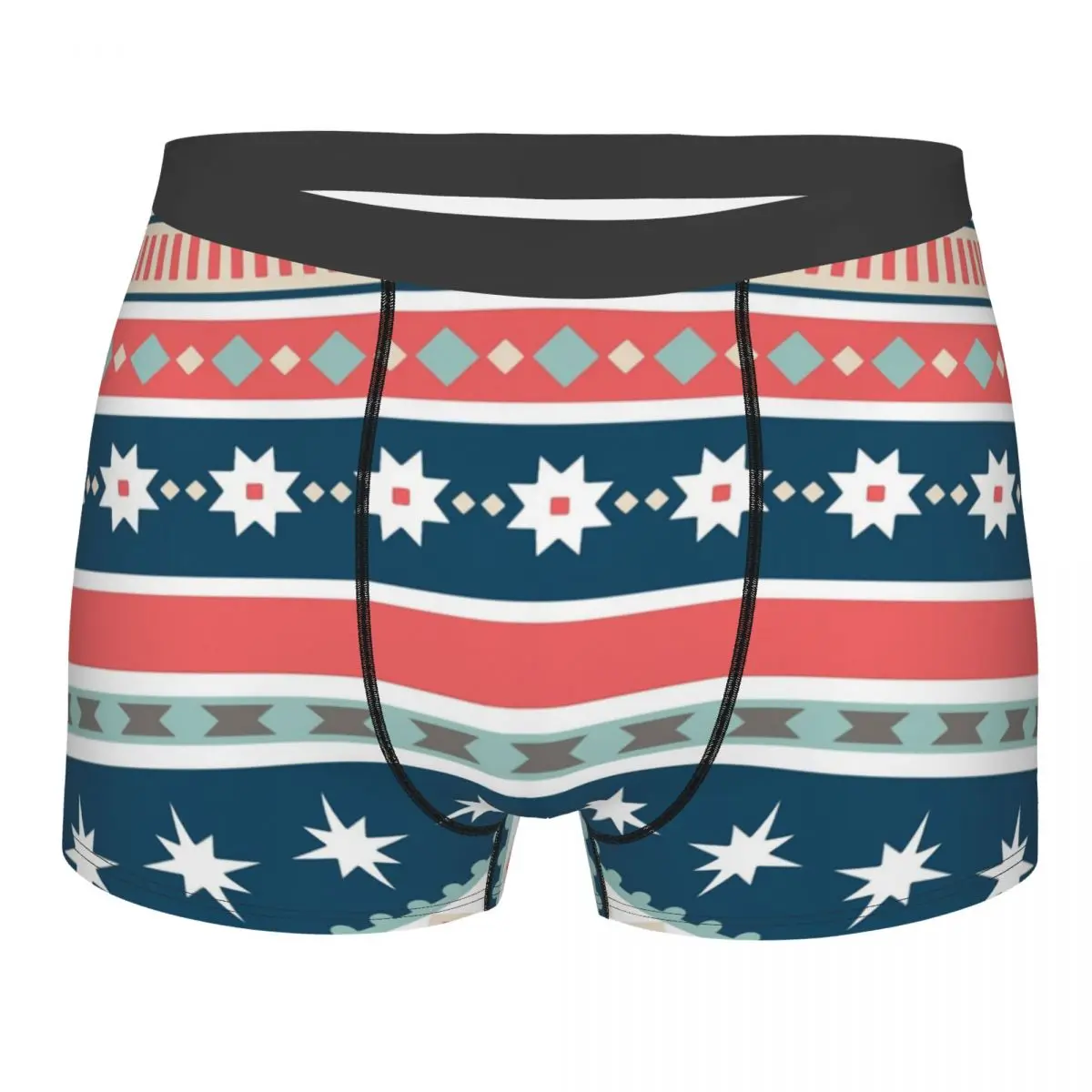 Christmas An Important Christian Festival Commemorating The Birth Of Jesus Christ Snowflakes Stripe Underpants Homme Panties