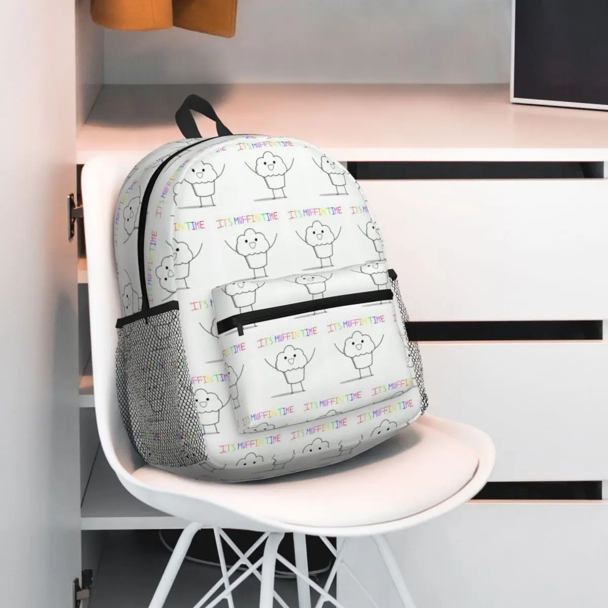 It Is Muffin Time Backpack Daypack Large Capacity Children BookBag School Bag Shoulder Bags for Men Women
