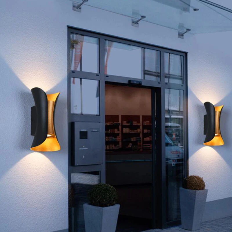 Alumínio LED Lâmpada de Parede, Luz Quente, Moderno Sconce, Impermeável, Exterior e Interior, Home Decor, Jardim, Cabeceira, Quarto, 10W