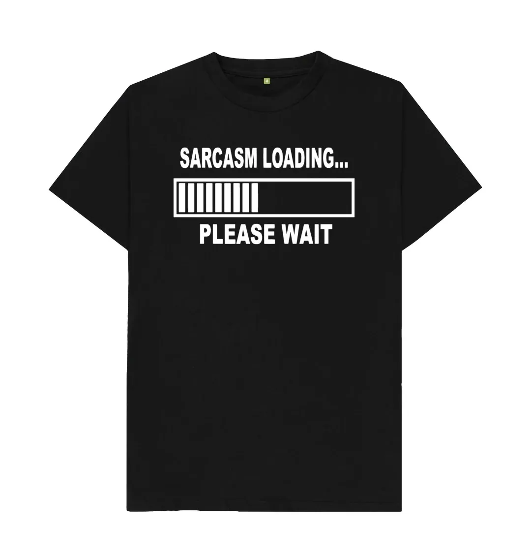 

SARCASM LOADING, PLEASE WAIT T SHIRT Minimalist trendy printed T-Shirt American English printed niche T-Shirt