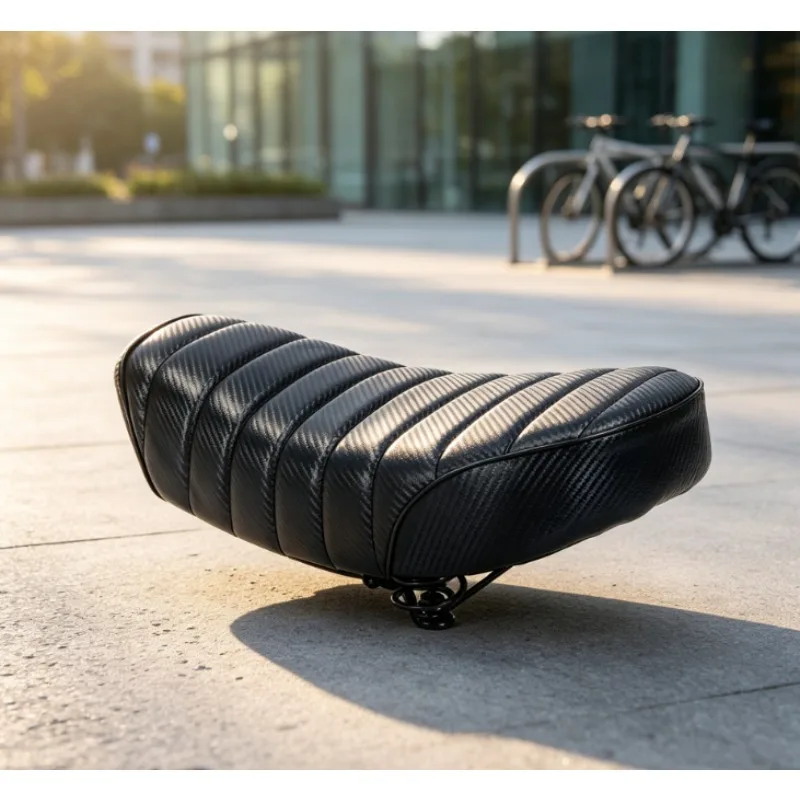 Extended Shock-Absorbing Seat for E-Bike & Bicycle, Harley Snow Bike Comfort Saddle, Sturdy Durable Long-Lasting Comfort