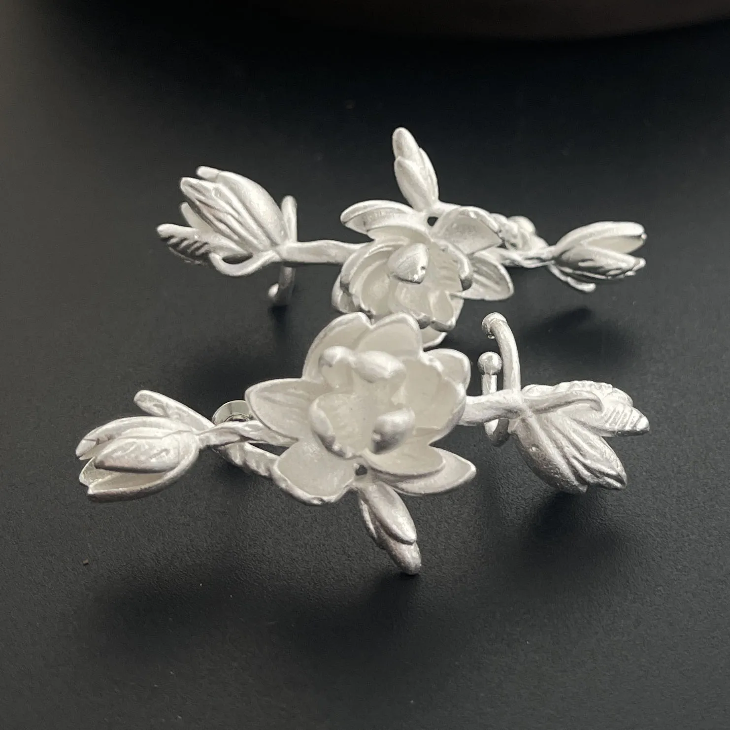 Pendientes Vintage de Plata de Ley 925 para mujer, pendiente de perla de flor Simple, joyería para prevenir alergias, accesorios de fiesta, regalo