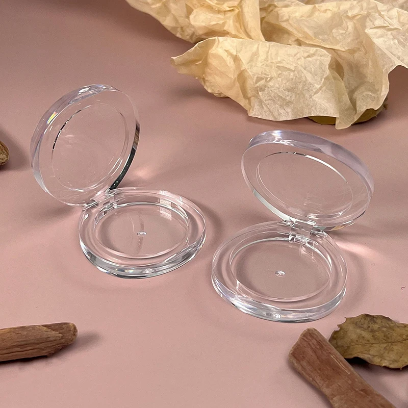 Puste pudełko na cienie do powiek Okrągłe etui na cienie do powiek i korektor Przenośny pojemnik na cienie do powiek dla kobiet i dziewcząt