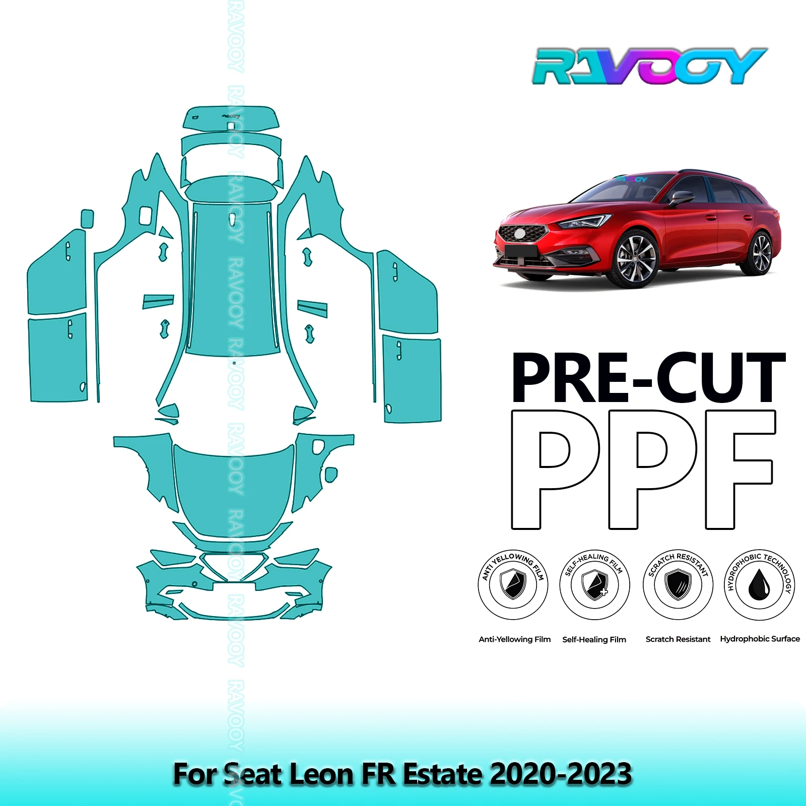 

Full Vehicle Clear Bra Precut PPF Paint Protection Film For Seat Leon FR Estate 2020-2023