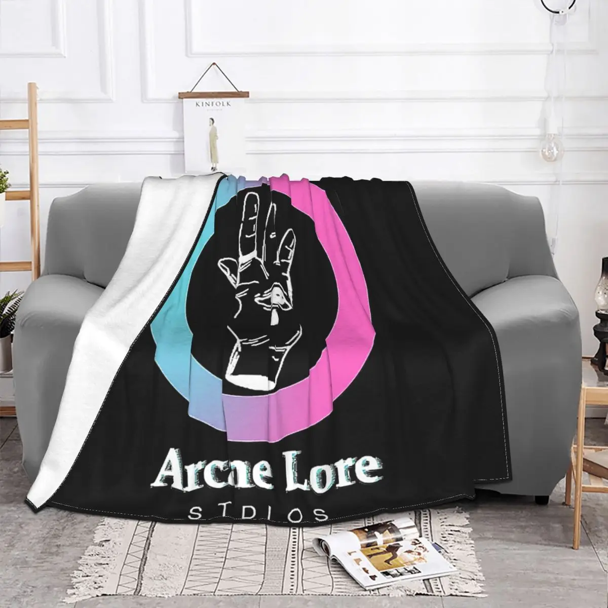 Arcane Lore Studios Logo Ultra-Soft Micro Fleece Blanket Black Flannel Blanket