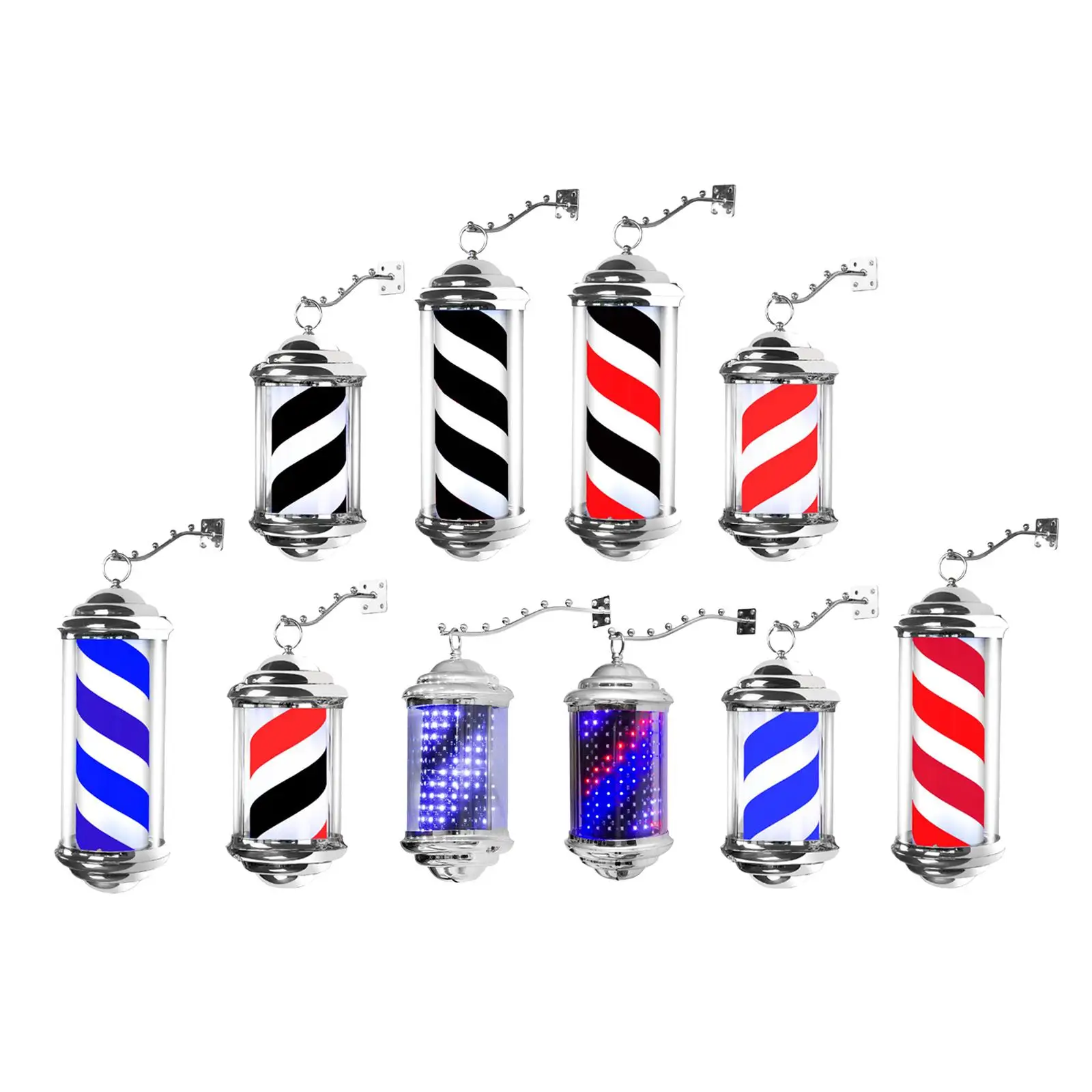 Barber Pole Light Hair Salon Commercial Business Activity Hair Salon Opening Sign Salon Wall Lamp Barber Shop Rotating Light