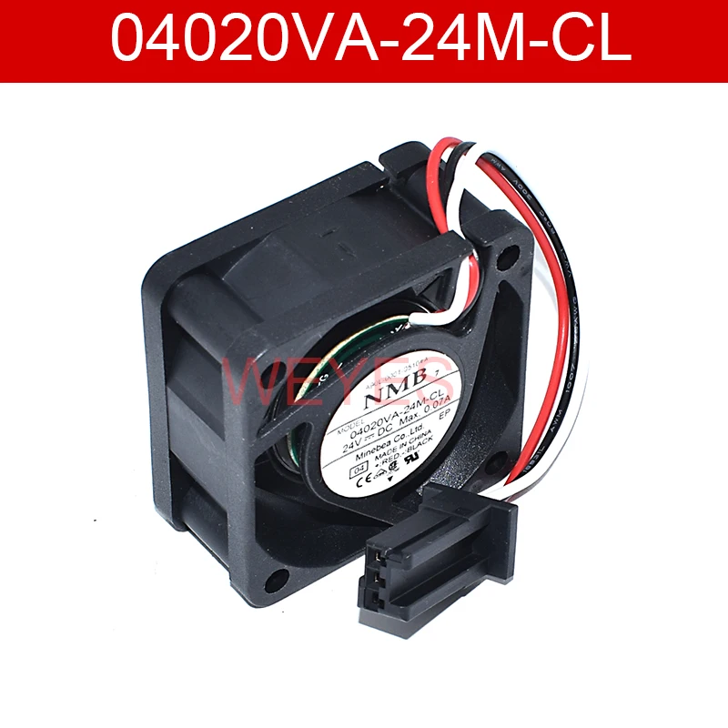 Ventilador de refrigeración cuadrado para NMB 04020VA-24M-CL 24V 0.07A 4020 4CM 40*40*20mm, servidor de 3 cables, nuevo