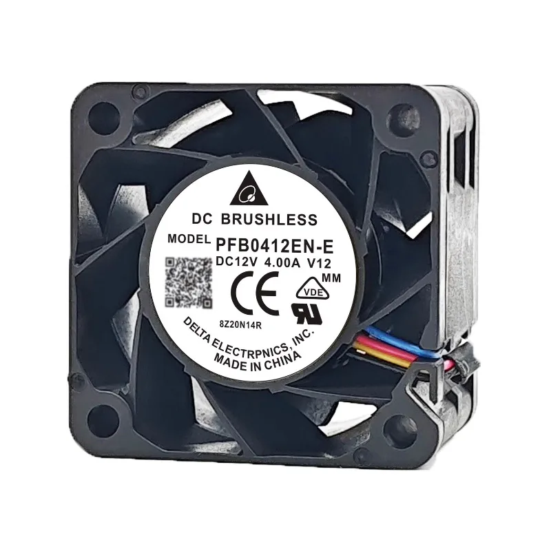 New Cooler Fan for Delta PFB0412EN-E 4028 12V 4A 4cm Ultra Violent Dual Ball Server Fan PWM 40*40*28MM