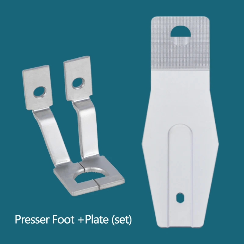 Juki 1850 1900a calcador não padrão, todos os tipos de formas, placa de alimentação, acessórios para máquina de amarrar, meio círculo