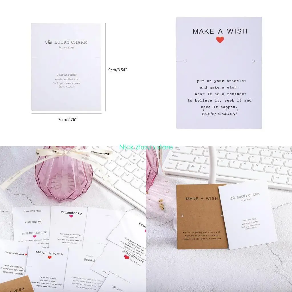 

E15E 100X для влюбленной пары «Бесконечная дружба», очаровательная открытка с надписью «Wish You Promise Earrin»